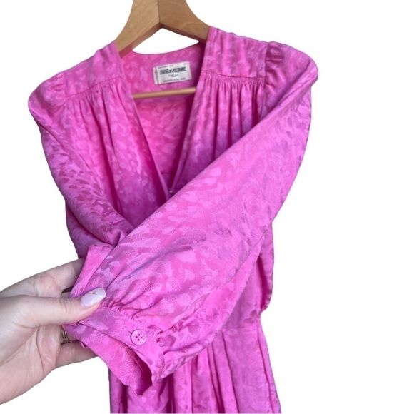 Zadig & Voltaire Renew 100% Silk Jac Leo Tulipe Leopard Jacquard Midi Dress, XS - Picture 6 of 16